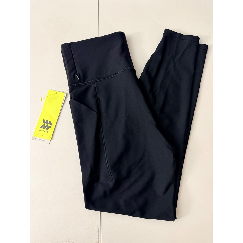 All in Motion Womens Leggings Black Effortless Support High Rise S